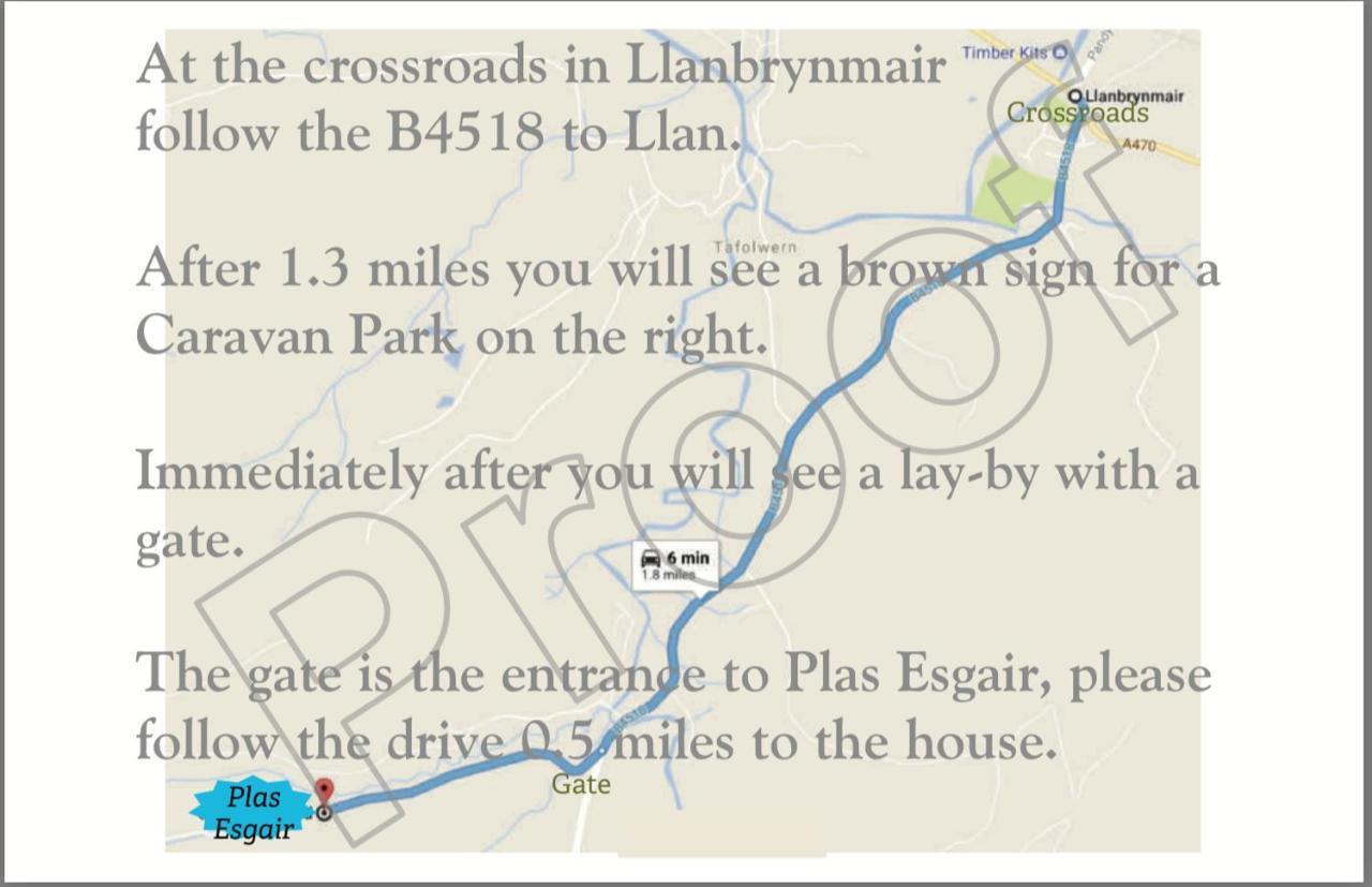 Plas Esgair Llanbrynmair Exterior foto